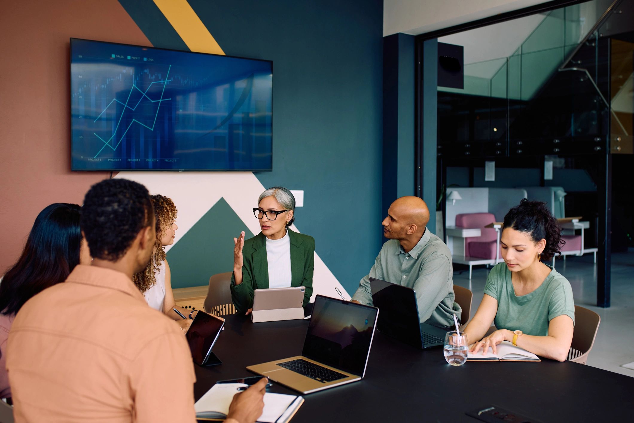 Business team meeting in a conference room