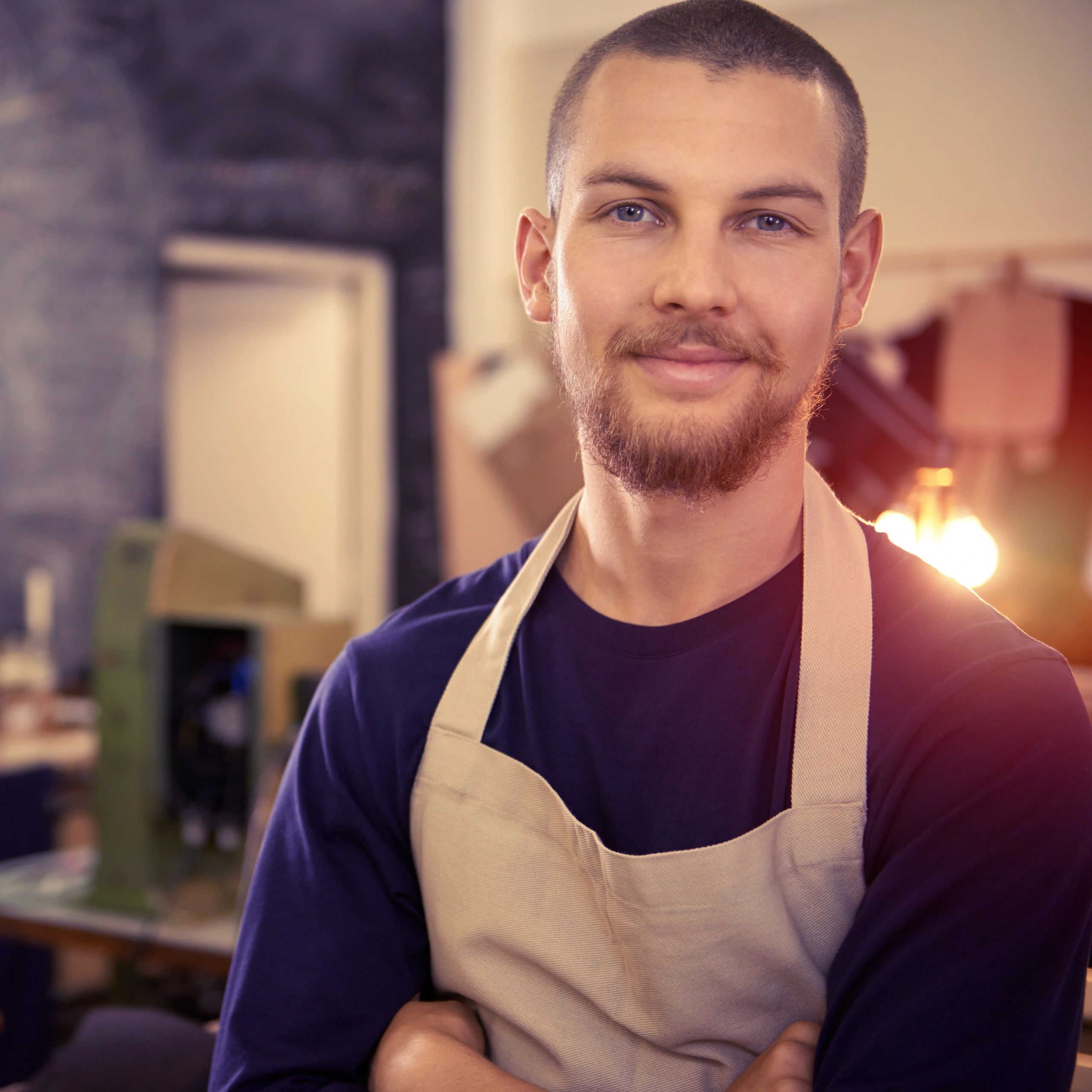 Portrait of a local business owner in a workshop